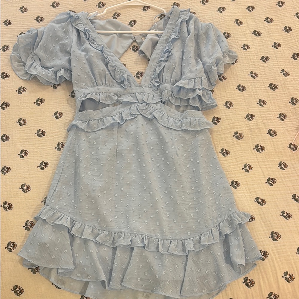 Hello Molly Blue Ruffled Tiered Sundress